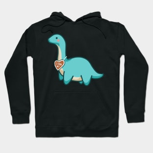 Cute dino, Gingerbread Long Neck, Dinosaurus. Hoodie